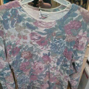 VINTAGE EUC Arielle SZ M-L Thermal Blouse Top